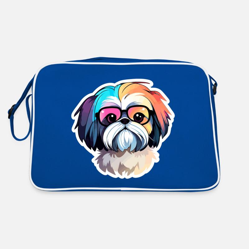 Dessin de chien Shih Tzu Sac Retro