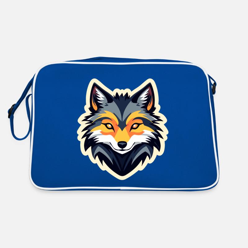 Wolf Drawing Retro Bag