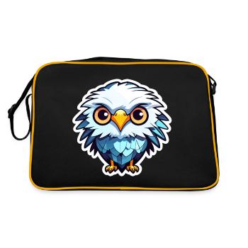 Dessin d’oiseau aigle - Sac Retro - noir/or - Dos