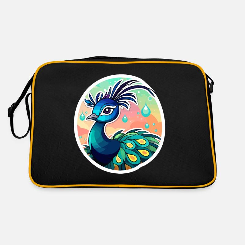 Peacock Bird Drawing Retro Bag