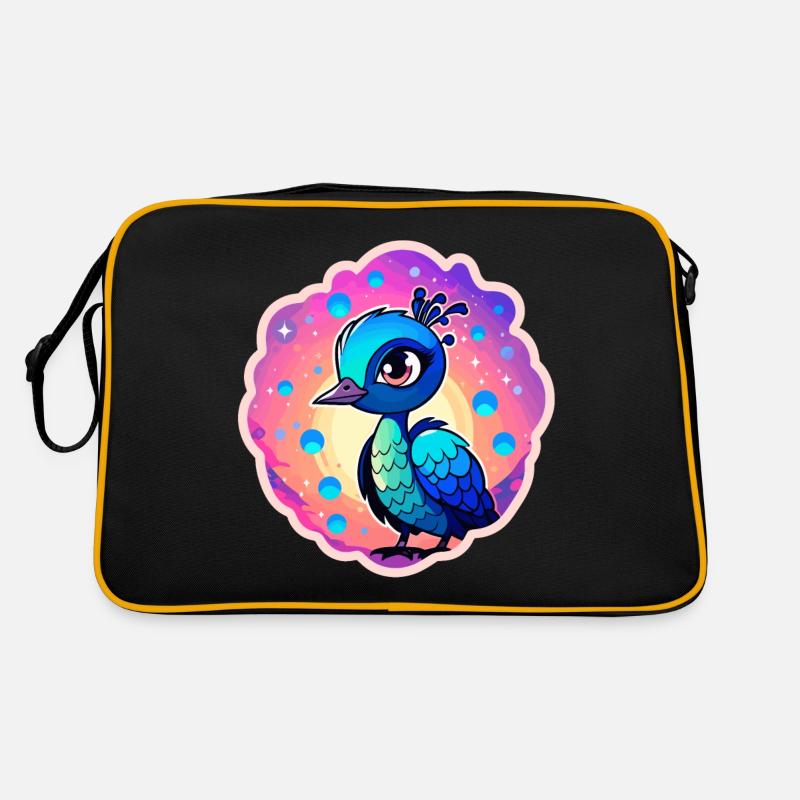 Peacock Bird Drawing Retro Bag