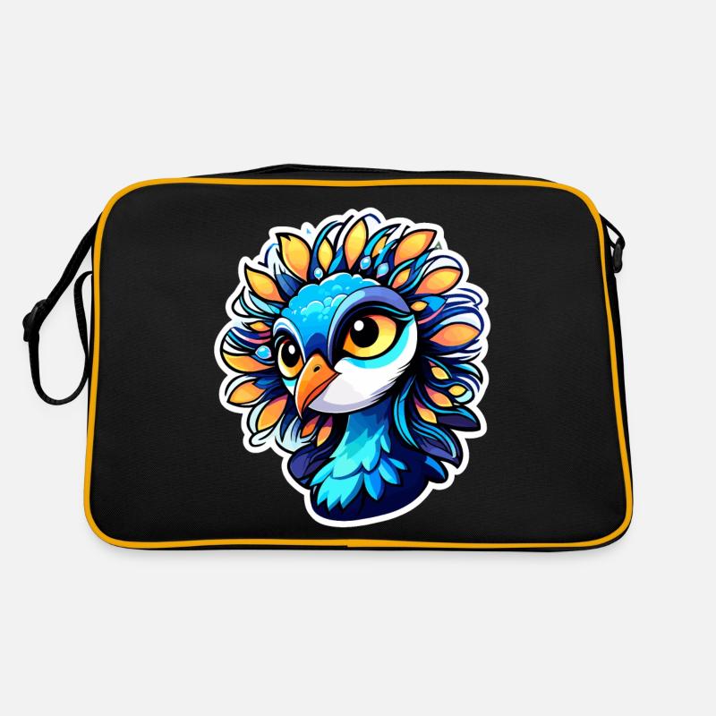Peacock Bird Drawing Retro Bag