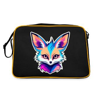 Dessin de Fennec renard du désert - Sac Retro - noir/or - Dos