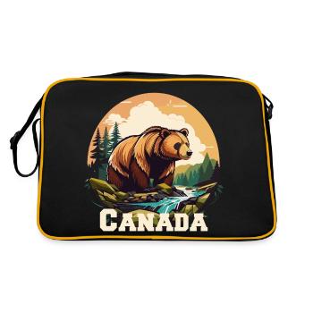Grizzli du Canada - Sac Retro - noir/or - Dos