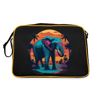 Éléphant - Sac Retro - noir/or - Dos