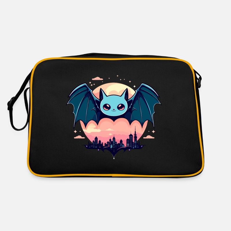Bat Illustration Retro Bag
