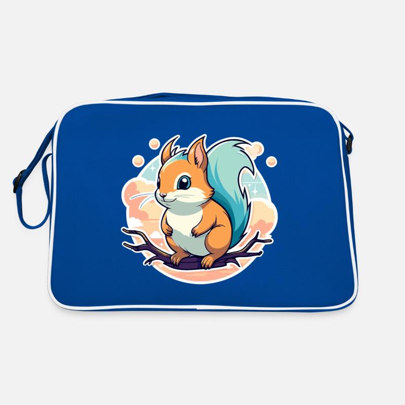 Eichhörnchen Illustration Retro Tasche