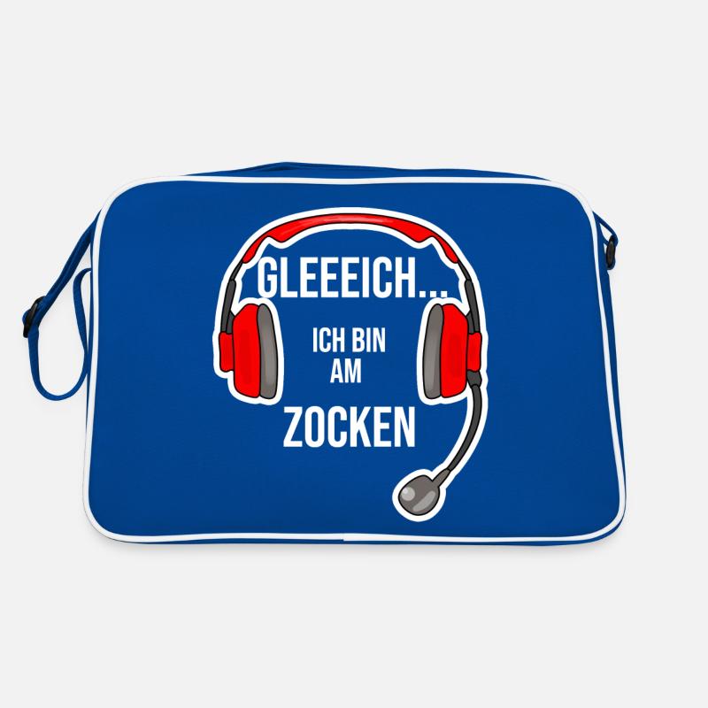 gleich ich bin am zocken headset Retro Tasche