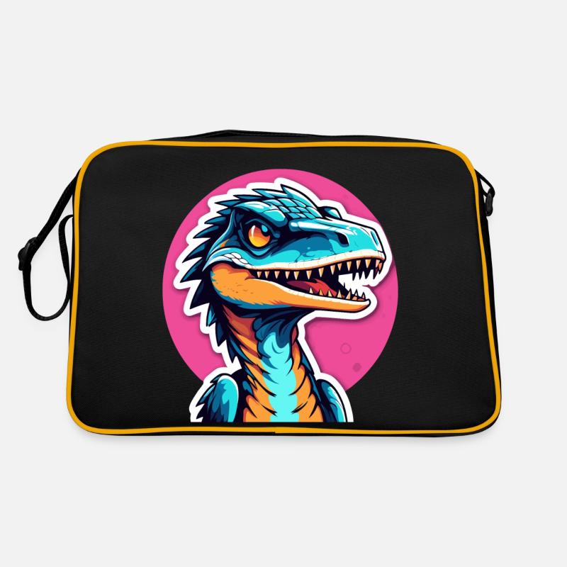 Dessin de dinosaure Velociraptor Sac Retro