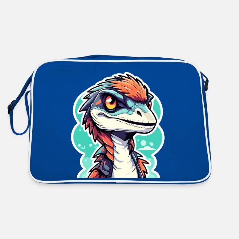 Velociraptor Dinosaur Drawing Retro Bag