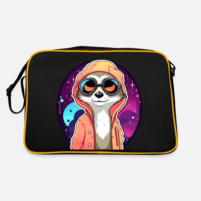 Erdmännchen Zeichnung Retro Tasche