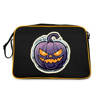 Dessin d’Halloween citrouille - Sac Retro - noir/or - Dos