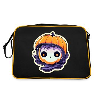 Dessin d’Halloween citrouille - Sac Retro - noir/or - Dos