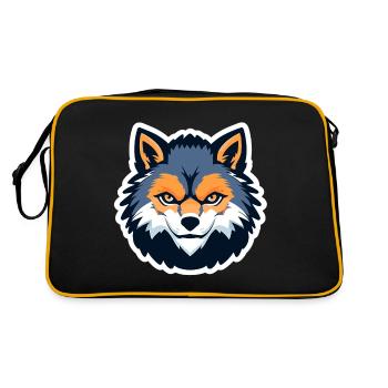 Werewolf Halloween Illustration - Retro Bag - black/gold - Back