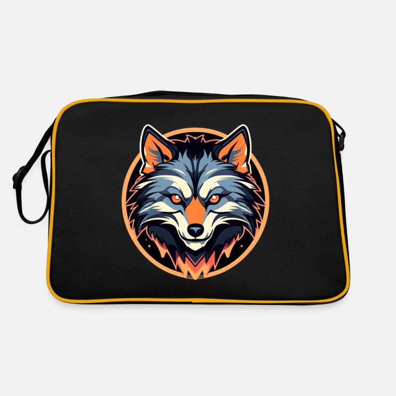 Werwolf Halloween Illustration Retro Tasche