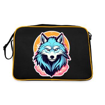 Werewolf Halloween Illustration - Retro Bag - black/gold - Back