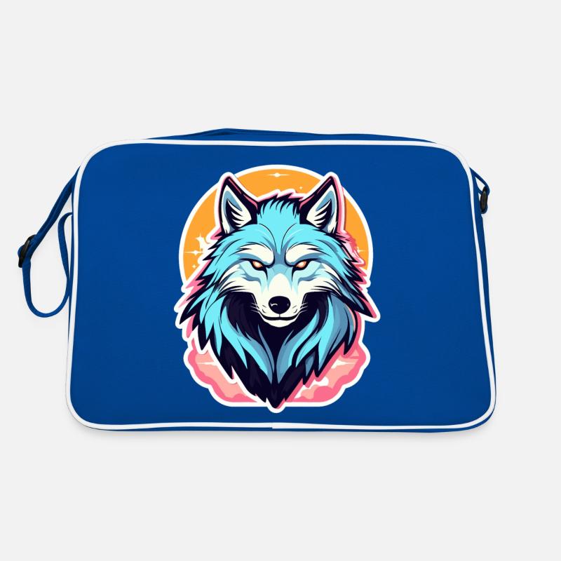 Werwolf Halloween Illustration Retro Tasche