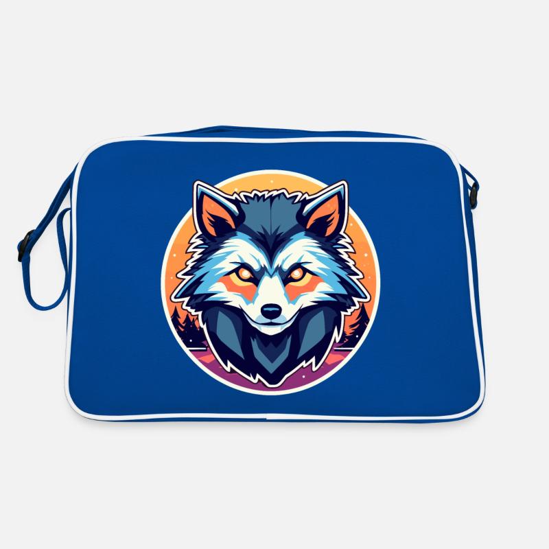 Werwolf Halloween Illustration Retro Tasche