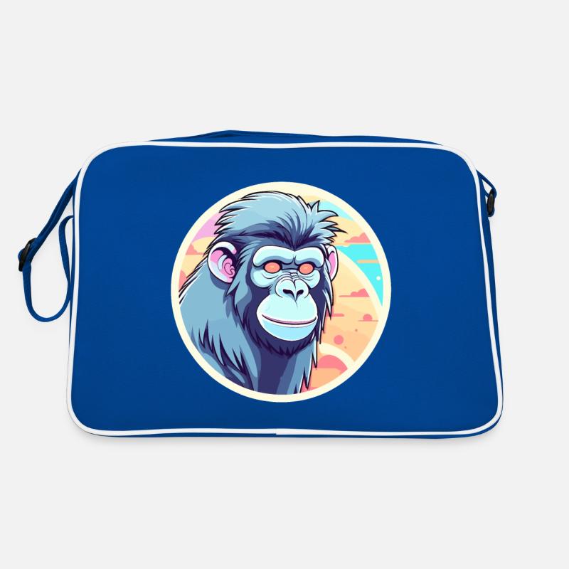Affe Illustration Retro Tasche