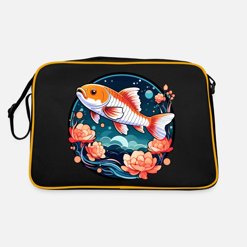 Koi Carp Drawing Retro Bag