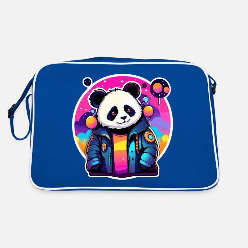 Panda Drawing Retro Bag