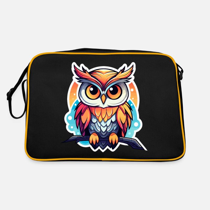 Owl Illustration Retro Bag