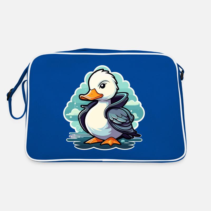 Duck Illustration Retro Bag