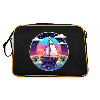 Illustration de voilier - Sac Retro - noir/or - Dos
