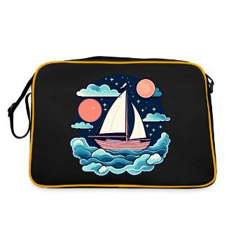 Illustration de voilier - Sac Retro - noir/or - Dos
