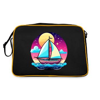 Illustration de voilier - Sac Retro - noir/or - Dos