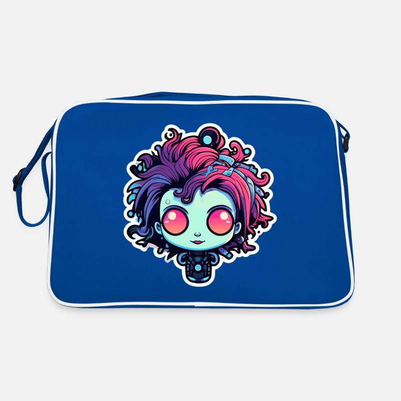 Cute zombie illustration Retro Bag