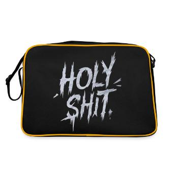 Holy Shit Naughty Funny Sayings - Retro Bag - black/gold - Back
