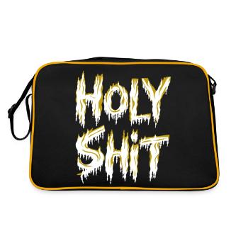 Holy Shit Naughty Funny Sayings - Retro Bag - black/gold - Back