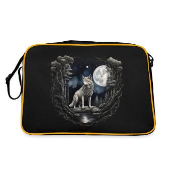 Lobo2-KARTON - Retro Tasche - Schwarz/Gold - Hinten