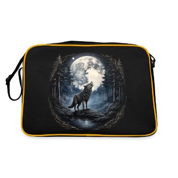 Lobo4-KARTON - Retro Tasche - Schwarz/Gold - Hinten