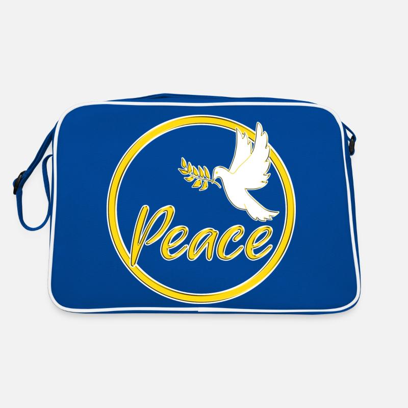 Peace Friedenstaube Friedenszeichen Statement Retro Tasche