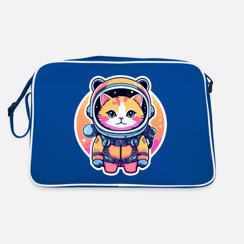 Illustration d’astronaute chat Sac Retro