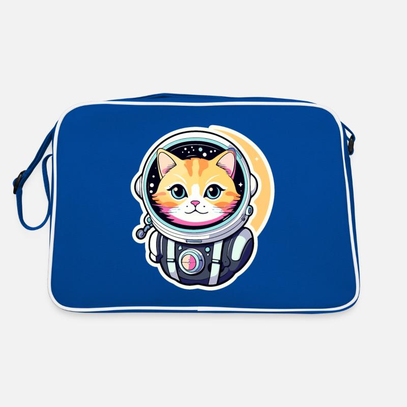 Illustration d’astronaute chat Sac Retro