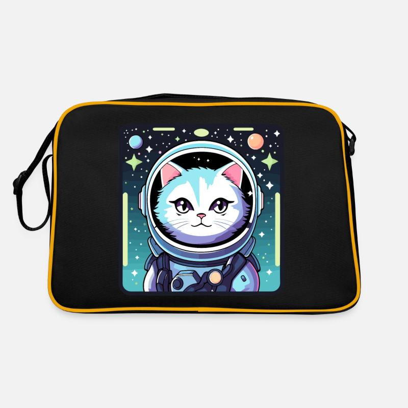 Illustration de chat astronaute Sac Retro