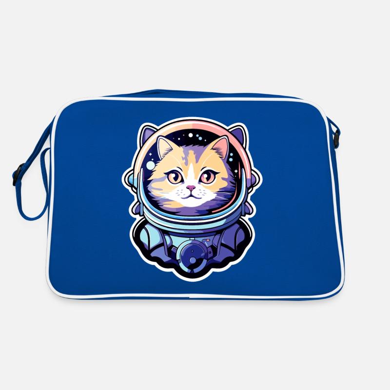 Illustration d’astronaute chat Sac Retro