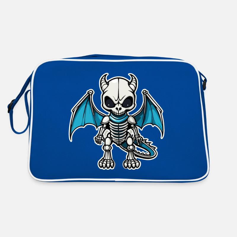 Illustration de squelette de dragon mignon Sac Retro