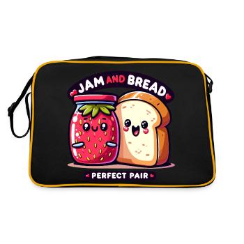 Jam and bread, the perfect pair - Retro Bag - black/gold - Back
