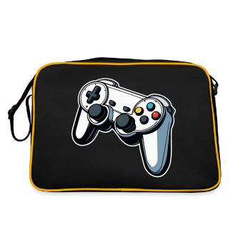 Controller White Illustration - Retro Bag - black/gold - Back