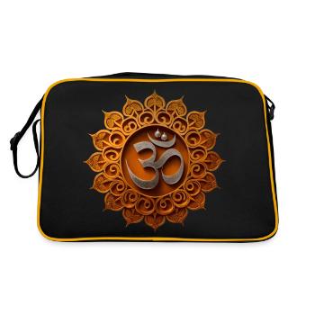 Om Argent Avec Ornement - Sac Retro - noir/or - Dos