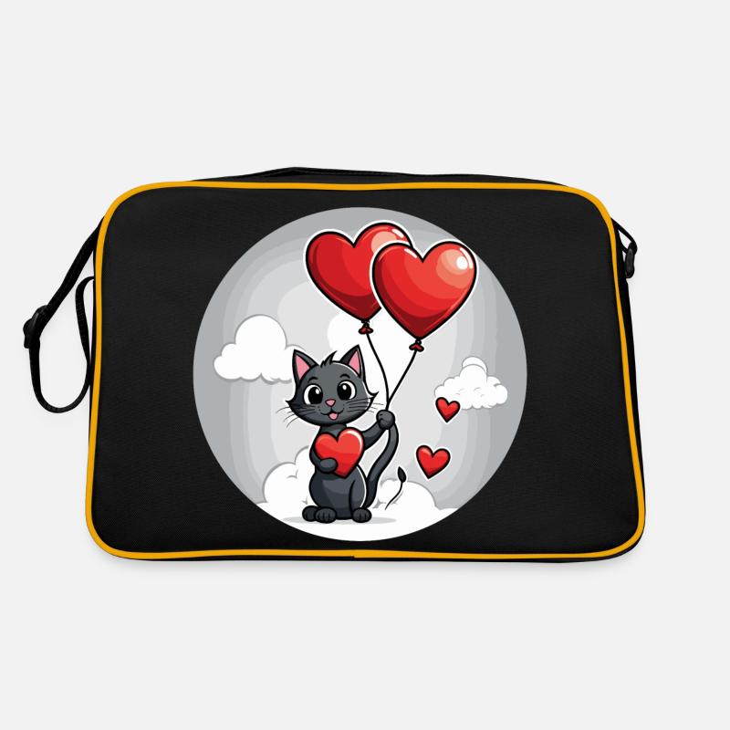 Coeur de chat - Saint-Valentin Sac Retro