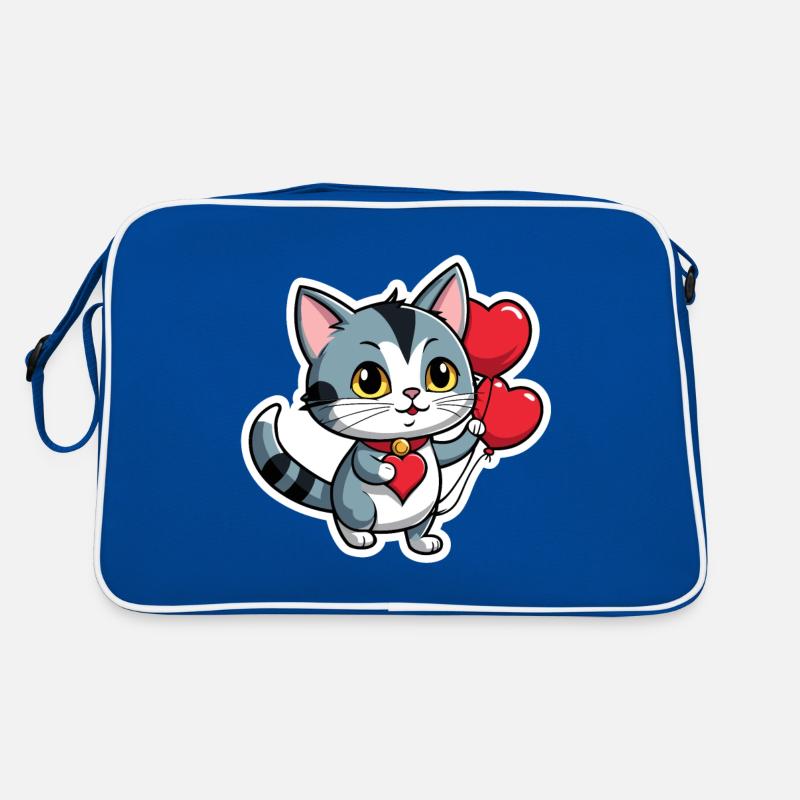 Coeur de chat - Saint-Valentin Sac Retro