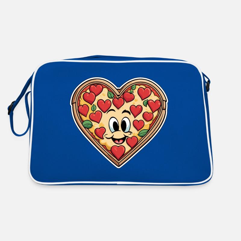 Pizza Herz - Valentinstag Retro Tasche