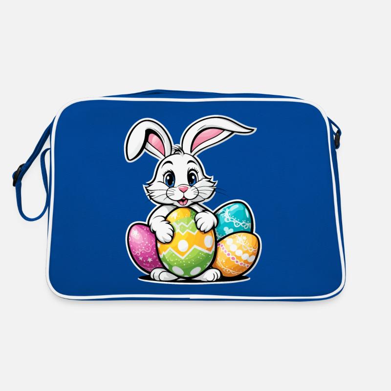 Lapin de Pâques Illustration de Pâques Sac Retro