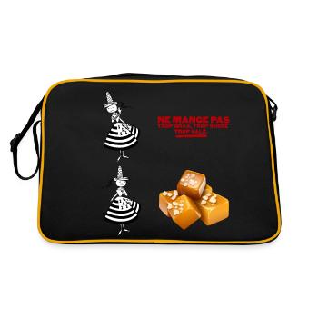 Humour from Brittany: Salted butter caramel - Retro Bag - black/gold - Back