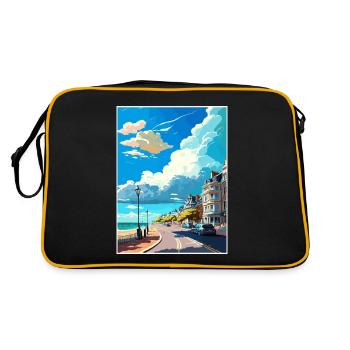 Hove England Vintage Travel Poster WPA Souvenir - Retro Bag - black/gold - Back